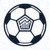 世界杯数据网官方白色足球标志